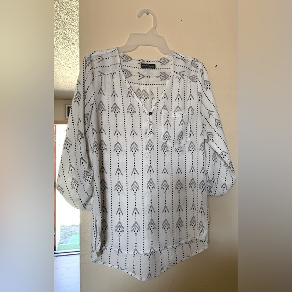 Market & spruce blouse in black and white size small - Picture 1 of 6